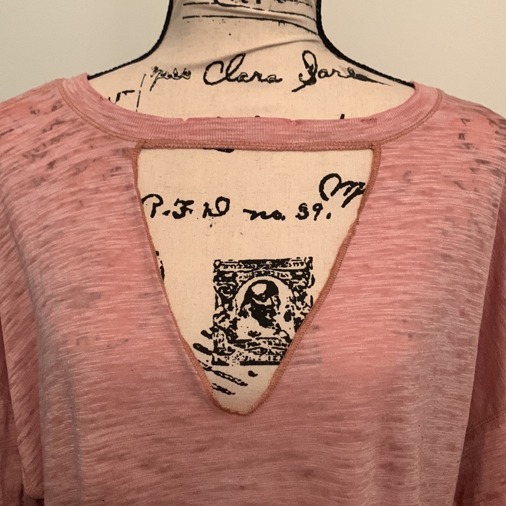 🍑HPx2🍑Free People Jordan Crew Cutout Shirt (Peach) - Picture 4 of 12